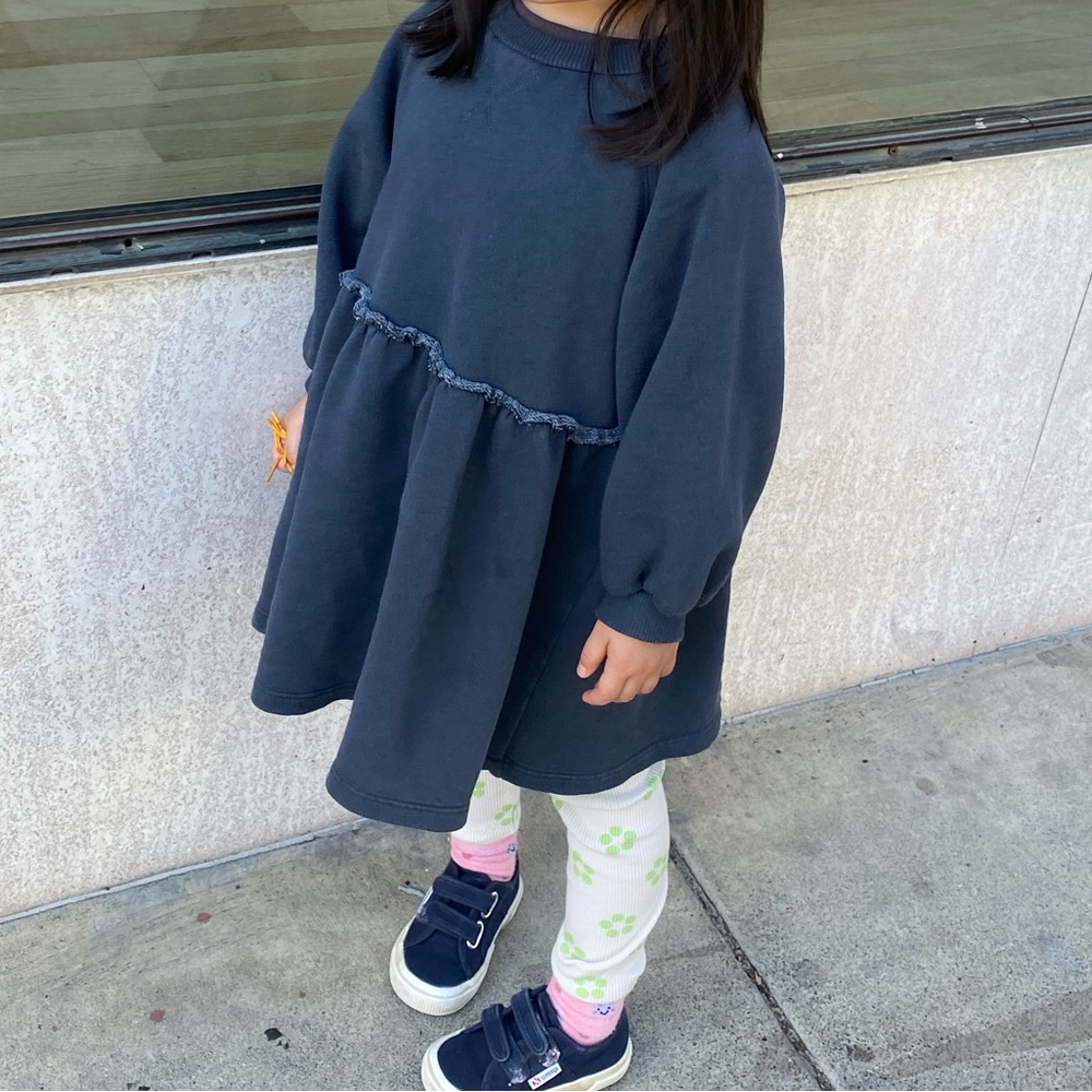 Adorable Zara Girls Toddler Sweatshirt Dress 4-5T (Oversized)